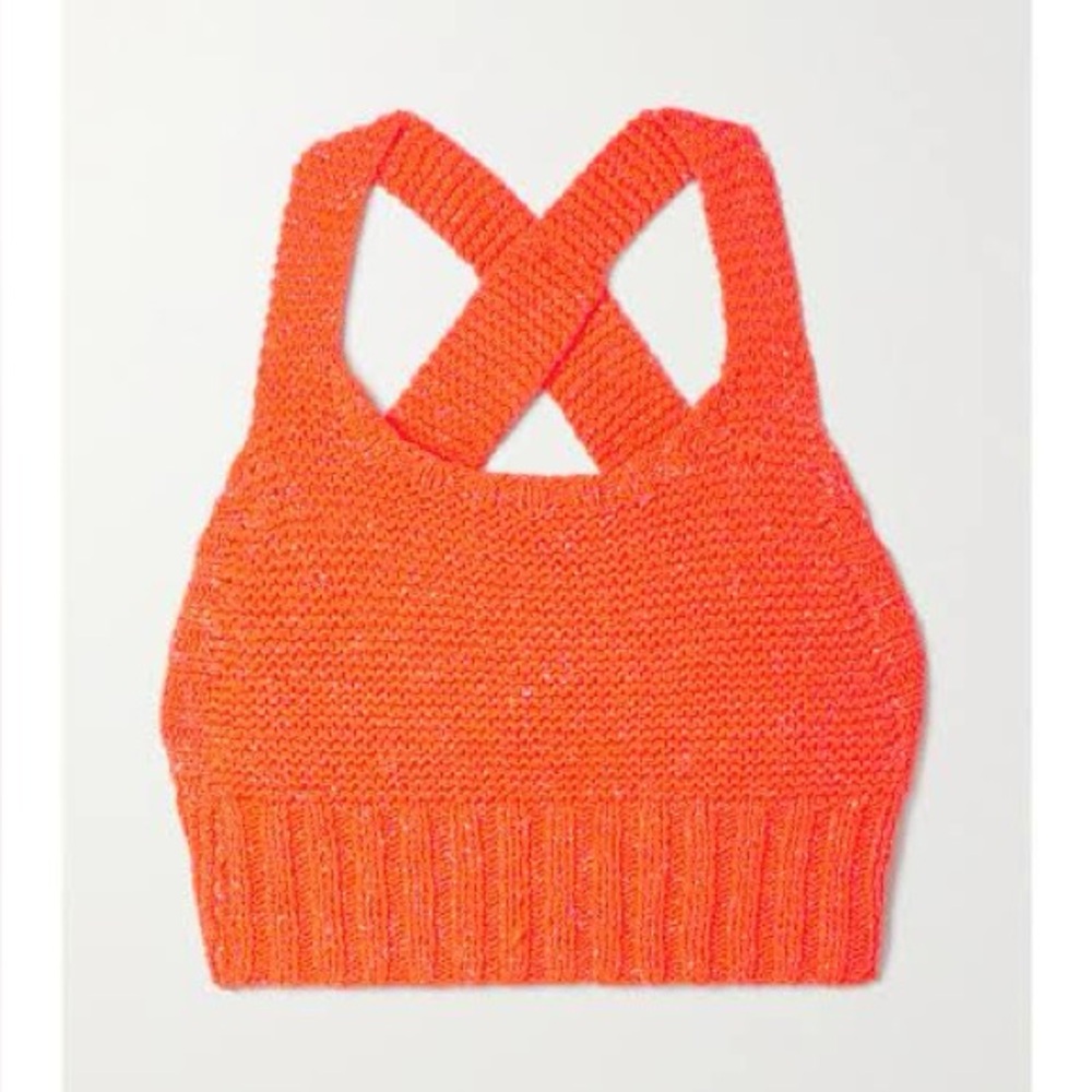 Helmut Lang Vibrant Orange Knit Top